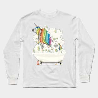 Unicorn in the Bath Long Sleeve T-Shirt